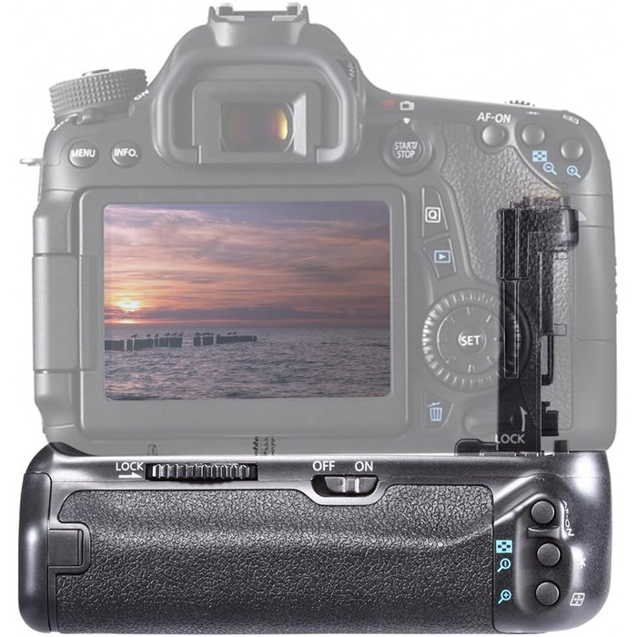 NEEWER Вертикальний ручка-батарея для Canon EOS 90D 80D 70D (замінник BG-E14)