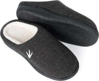Теплі домашні тапочки для жінок та чоловіків з антиковзкою підошвою – Утеплені зимові пантофлі | Memory Foam HOD06 40/41 EU Чорні