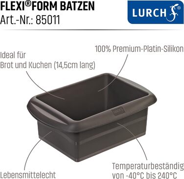 Набір форм для випікання хліба Lurch FlexiForm Batzen, 2 шт, силіконові, 14,5×10,5 см, коричневі, без BPA