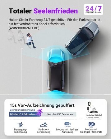 Автомобільний відеореєстратор VANTRUE S1 PRO MAX 4K + 4K з двома камерами (передня та задня), Sony STARVIS 2, нічна зйомка HDR, 24Гдн режим паркування, 5.8ГГц Wi-Fi, GPS, ADAS, підтримка LTE та карт пам'яті до 1ТБ