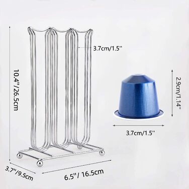 Тримач для капсул Nespresso Original MOLEDA, 42 капсули, органайзер для кави, срібний