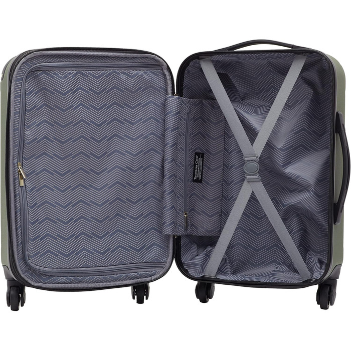Чемодан валіза Travelers Club Chicago Hardside розширюваний спінер 20' Carry-On, колір Thyme Green