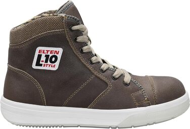 Робочі черевики ELTEN EMOTION ESD S3 для чоловіків, шкіряні, з металевим носком, легкі, спортивного стилю, коричневі, розмір 45