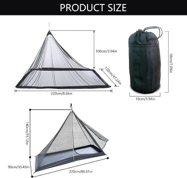 PLCPDM Camping Bed Mosquito Net Carrying Bag Triangular Mosquito Net Outdoor Bug Net Camping