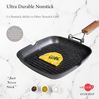 Сковорода-гриль Wecook! Ecochef 24x24 см, алюмінієва з антипригарним покриттям