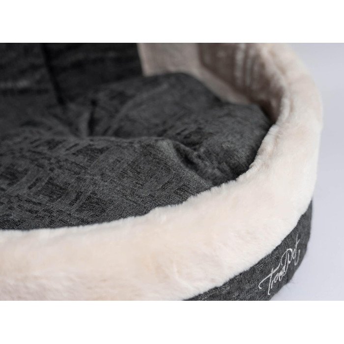 TrendPet LunaHome: затишна печерка-лежанка для собак та котів сірого та бежевого кольорів