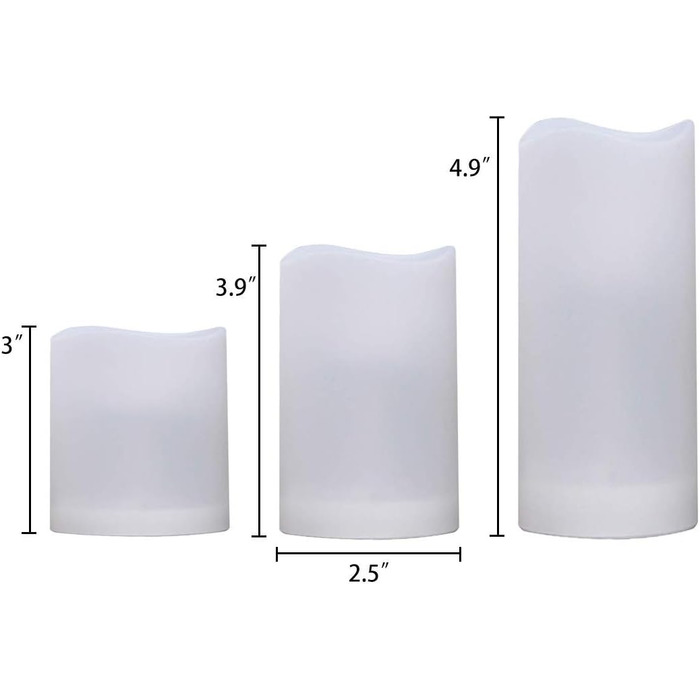 WRalwaysLX LED-колона з пультом, акумуляторна, USB Type-C, змінний колір, 3 шт, 10,2×12,7 см