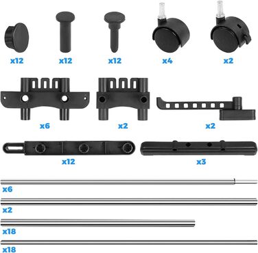 Висувна сушилка для білизни Turm з 6 розкладними крилами на 3 рівнях, стабільна, для дому та вулиці, 2-в-1