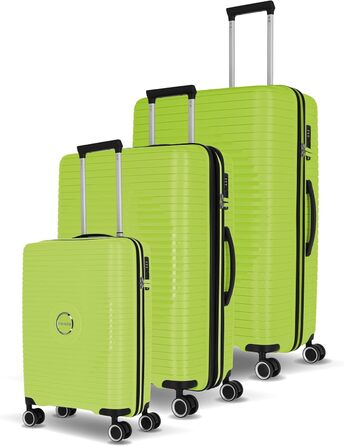 Набір валіз Travelite Orbitа 3 шт. (L/M/S) з жорстким корпусом, 4 колеса, TSA-замок, Limone