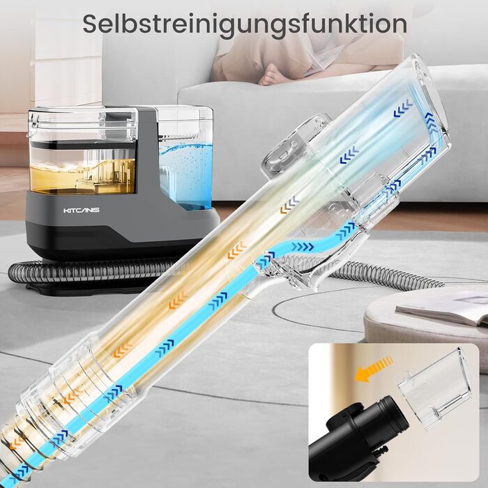 Накладний пилосос для м'яких меблів та килимів - 17kPa, 600W, з набором насадок