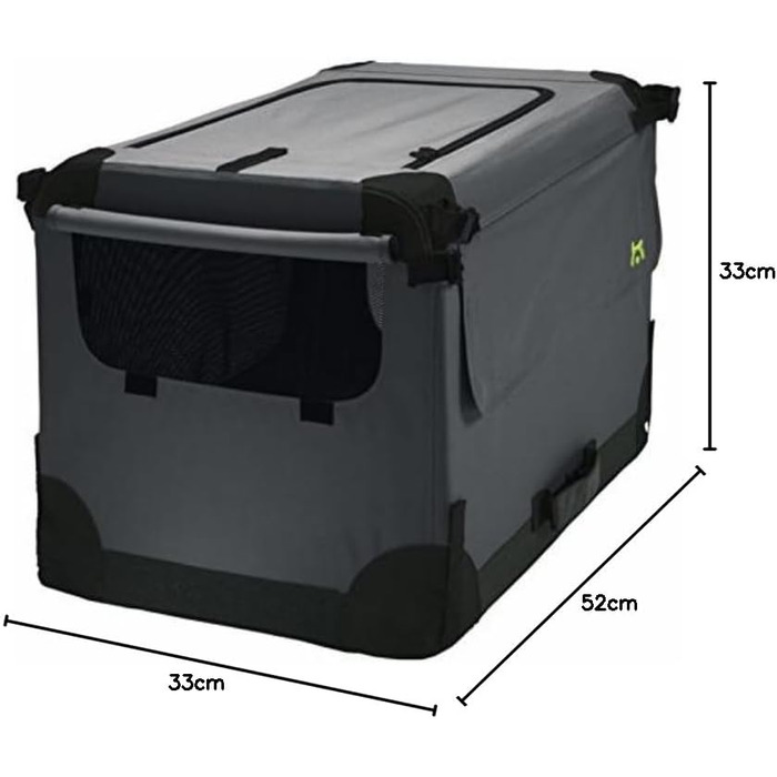 Кіяниця для собак Maelson Soft Kennel - антрацитова, 62 x 41 x 41 см (розмір внутрішній: 52 x 33 x 33 см)