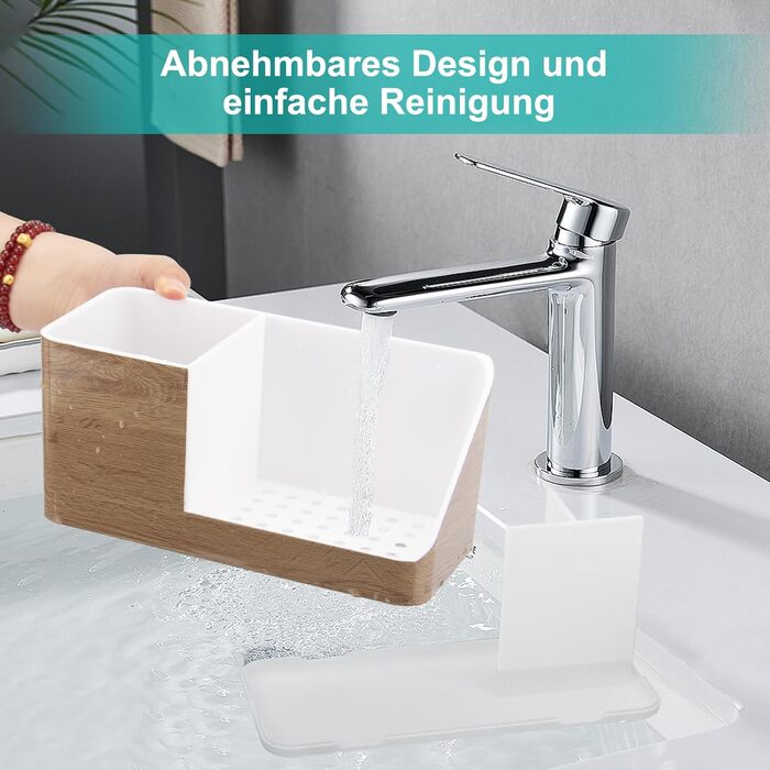 Тримач для зубних щіток у ванну кімнату: органайзер з отвором для стоку, для електричних щіток, знімний, дерев'яний