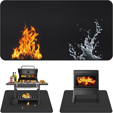 Килимок для грилю Digiroot 100x180 см: термостійкий, водонепроникний, для BBQ, каміну, кемпінгу