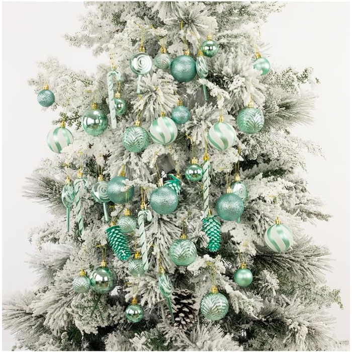 Набір прикрас для ялинки 40 шт. Червоні кулі з пластику, стійкі до пошкоджень. Новорічні прикраси для ялинки.