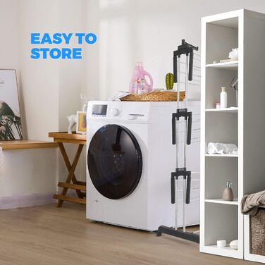 Висувна сушилка для білизни Turm з 6 розкладними крилами на 3 рівнях, стабільна, для дому та вулиці, 2-в-1