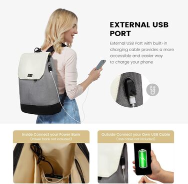 LOVEVOOK Рюкзак для підліток, дівчаток: водонепроникний, з відділенням для ноутбука 15.6