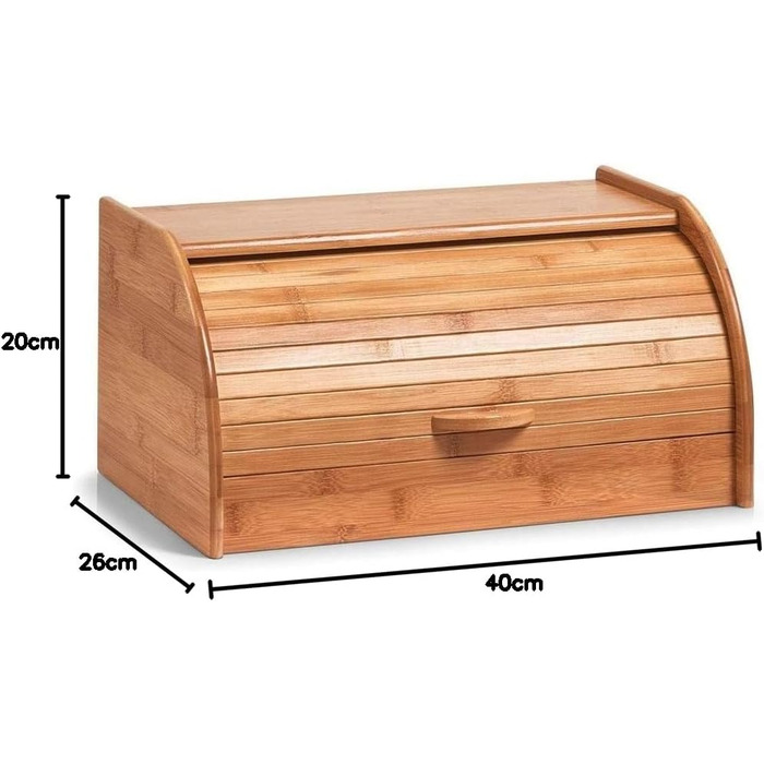 Ящик для хліба Zeller 25347, бамбук, 40 x 26 x 20 см, натуральний