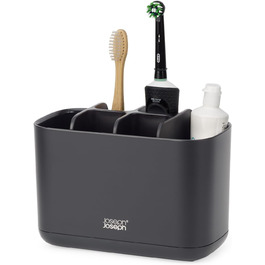 Органайзер для зубних щіток Joseph Joseph Easy-Store Caddy, великий, матовий чорний, для ванної кімнати