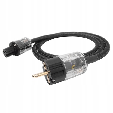 Кабель живлення TOMANEK TPC GOLD-BLACK 230V 16A Schuko-IEC, 1м