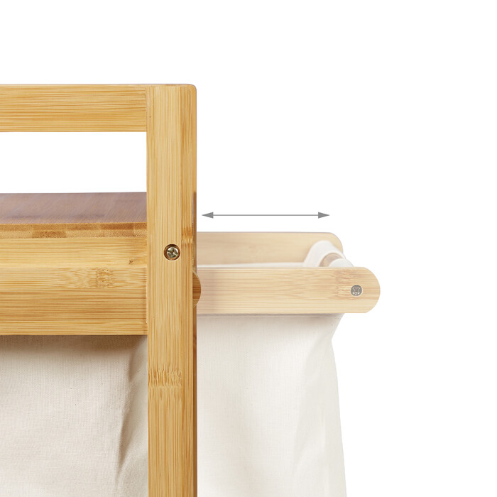 Relaxdays Laundry Basket with 2 Drawers