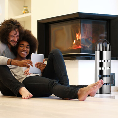 Relaxdays Fireplace Set Modern 5-Piece