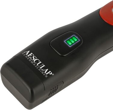 Машинка для стрижки собак та коней Aesculap Favorita CLi акумуляторна (червона) з набором гребінців | Професійна ергономічна машинка | LED-дисплей | Тімострижка для собак та коней