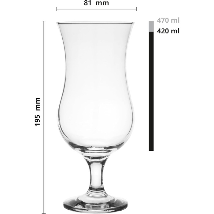 Набір склянок Krosno для коктейлів та напоїв (6 шт, 420мл)