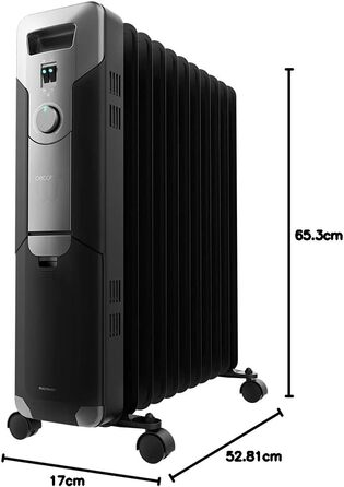 Масляний радіатор Cecotec ReadyWarm 11000 Space, 2500 Вт, 11 ребер обігріву, 3 режими, 25 м², білий (чорний)