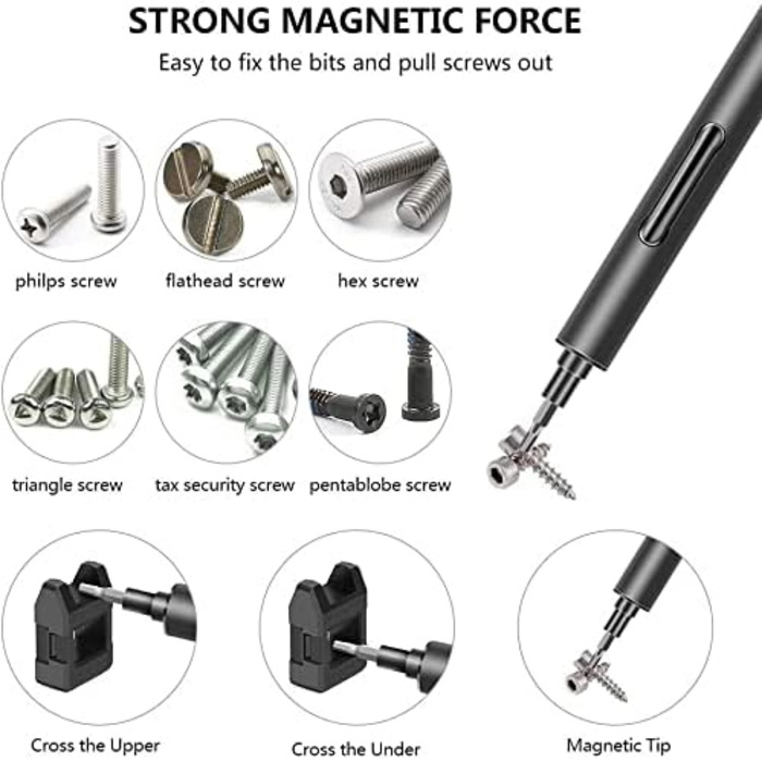 Електрична викрутка YONGYAO 57в1 з магнітом, 2 передачі, для ремонту телефонів, ноутбуків, окулярів, годинників, іграшок