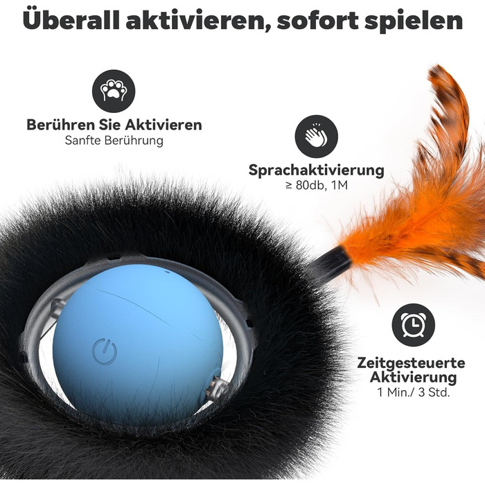 Іграшка для котів, інтерактивна куля з лабіринтом, автоматична мишка з пір'ям, мисливська іграшка, подарунок для кота