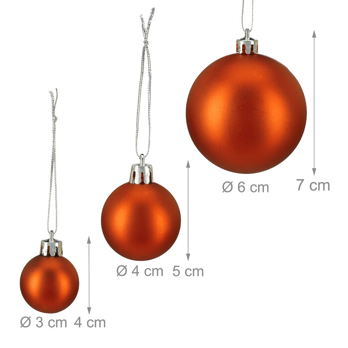 Relaxdays Set of 100 Christmas Baubles