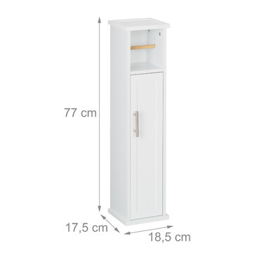 Relaxdays White Standing Toilet Paper Holder