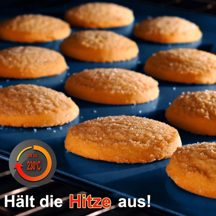 Набір форм для випічки Nutrichef 10 шт. з антипригарним покриттям – для випікання солодкого (печиво) та солодкого (піца). Форми для випічки з вуглецевої сталі, без PFOA та PTFE, з силіконовими ручками (круглі та квадратні).