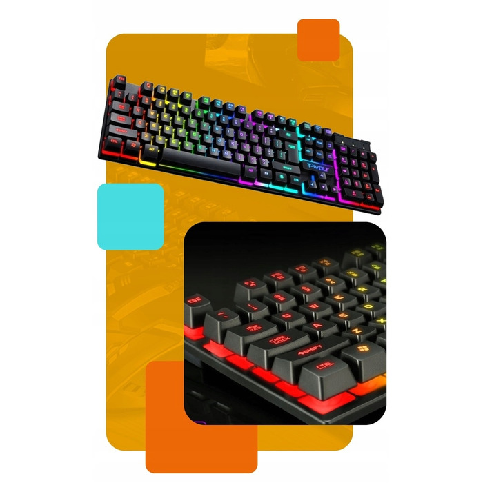 Ігрова механічна RGB клавіатура з LED-підсвіткою