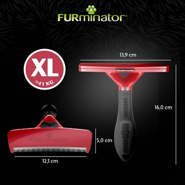FURminator для собак XL: щітка для видалення підшерстка з довгим волоссям. Покращений дизайн Clear для дуже великих собак