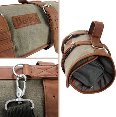 Набір бармена Barillio 17 предметів з кейсом з вощеного канвасу, професійний барний аксесуар для дому та кафе