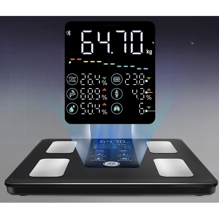 Ваги-аналізатор складу тіла GE CS10G: 8 електродів, вимірювання BMI, максимальна вага 180 кг