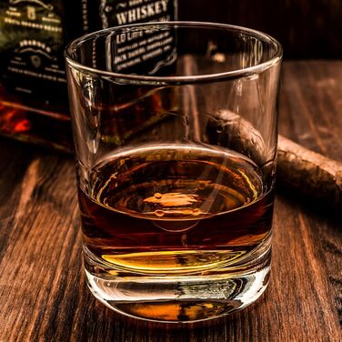 Склянки CRYSTALIA Premium Whiskey, набір 6 шт, 305 мл, без свинцю. Склянки для віскі, коктейлів, бурбону, скотчу, коньяку, ірландського віскі. Набір склянок для бару.