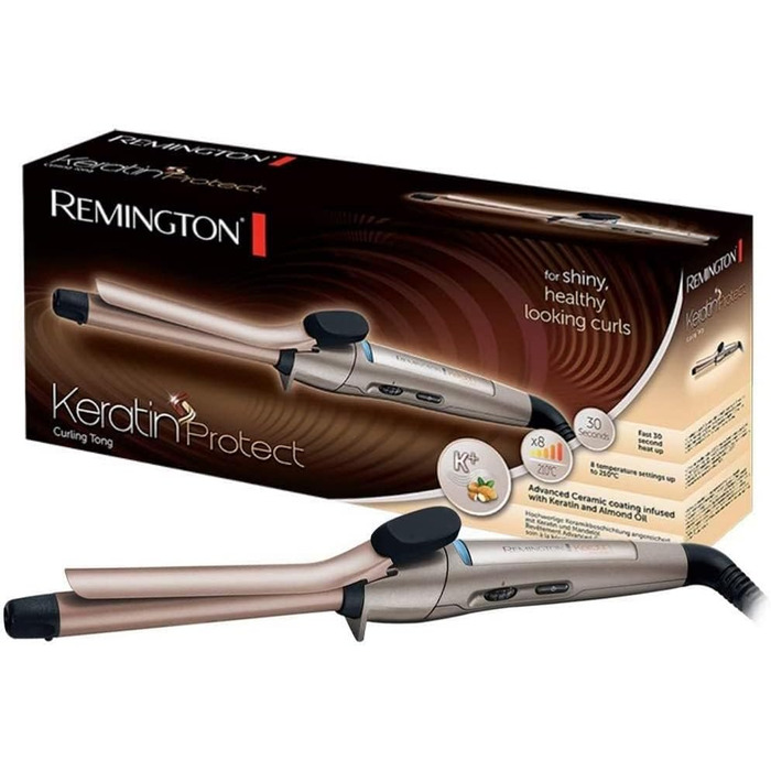 Випрямляч для волосся Remington S8540 Keratin з LCD-дисплеєм, 10 температурних режимів, чорний, 110 мм