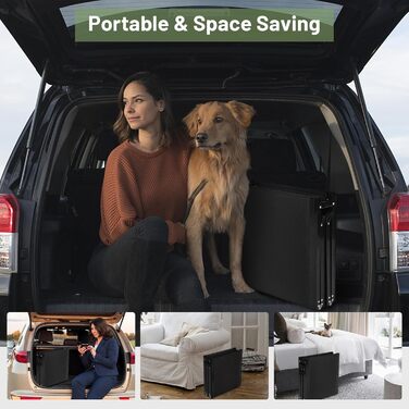 IKIMI Voistino - широка та довга рампочка для собак та котів (180x50 см), портативна, складна, для авто, вантажівок, SUV