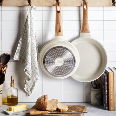 Набір сковорідок з антипригарним покриттям RIOVARM з кришками для індукційних плит. Набір посуду з гранітним покриттям, без PFOA, сковорода для омлетів 20/24/28 см