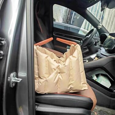 Автомобільний собачий лежак-сидіння для собак маленьких порід, 55x42x42 см, світло-хакі
