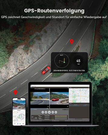 Автомобільний відеореєстратор REDTIGER 4K STARVIS 2 з передньою та задньою камерами, CPL-фільтром, 3.18