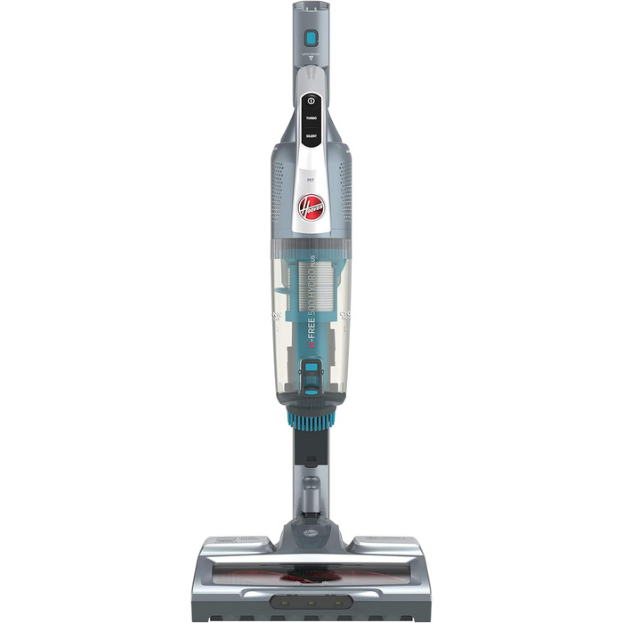 Бездротовий пилосос Hoover H-Free 500 Hydro Plus з підсвічуванням та функцією миття підлоги – 3-в-1, час роботи 30 хв, насадки: для підлоги, кутів, меблів, з паркуванням, 1 акумулятор