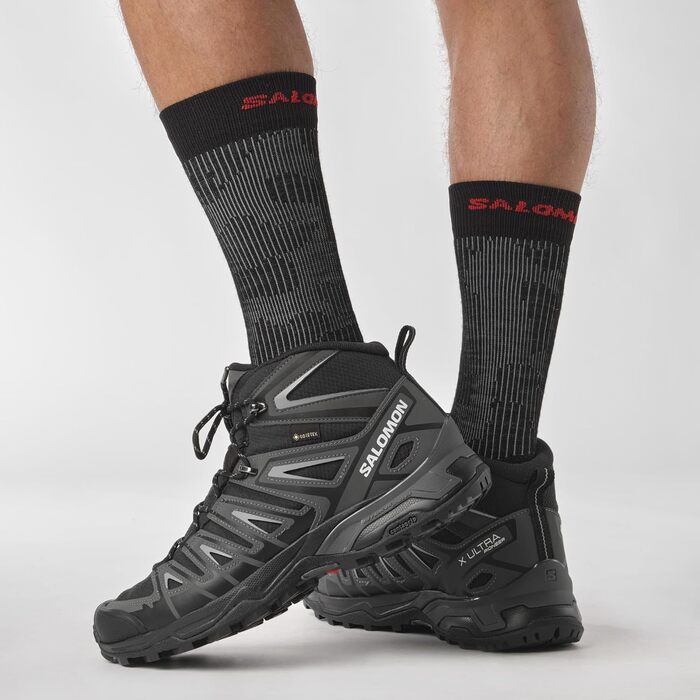 Черевики трекінгові Salomon X Ultra Pioneer Mid Gore-Tex, 42 EU, чорний/магнітний/монумент