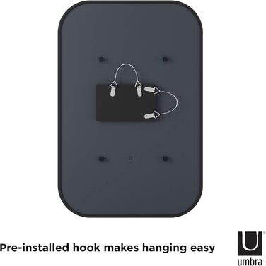 Дзеркало настінне Umbra Hub, 61 см, чорне – для передпокою, ванної кімнати, вітальні