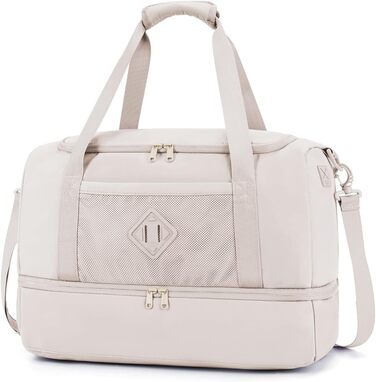 Спортивна сумка Wandf для ручної поклажі в літак (45x36x20 см) з відділенням для взуття та мокрих речей, бежева