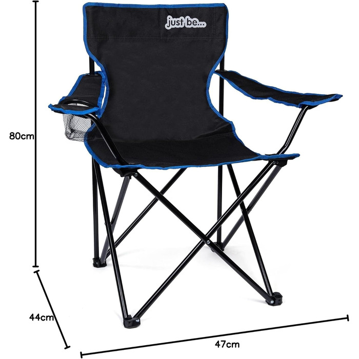 Кемпінговий стілець складаний з підлокітниками та тримачем для напоїв, сірий/рожевий (чорний/синій)