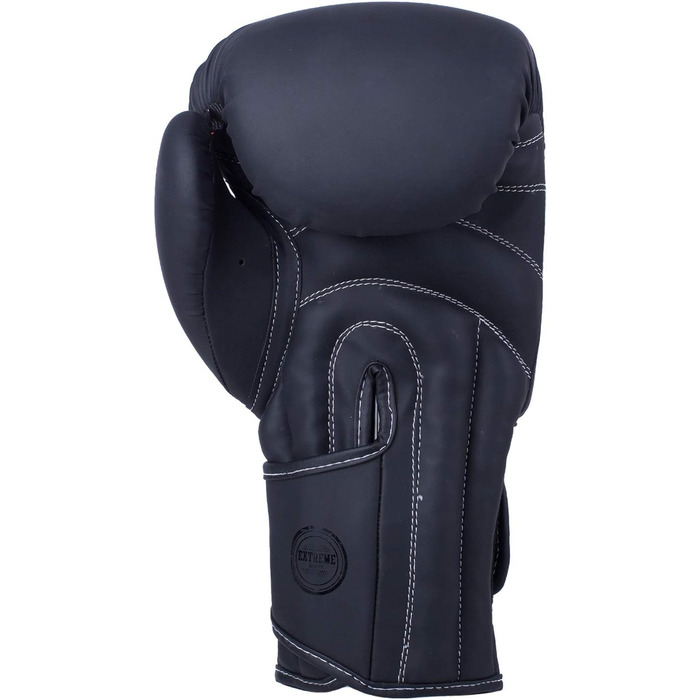 Боксерські рукавички Fightinc. Muay Thai Shadow - 10, 12, 14, 16oz для тайського боксу, K1, MMA, чорні