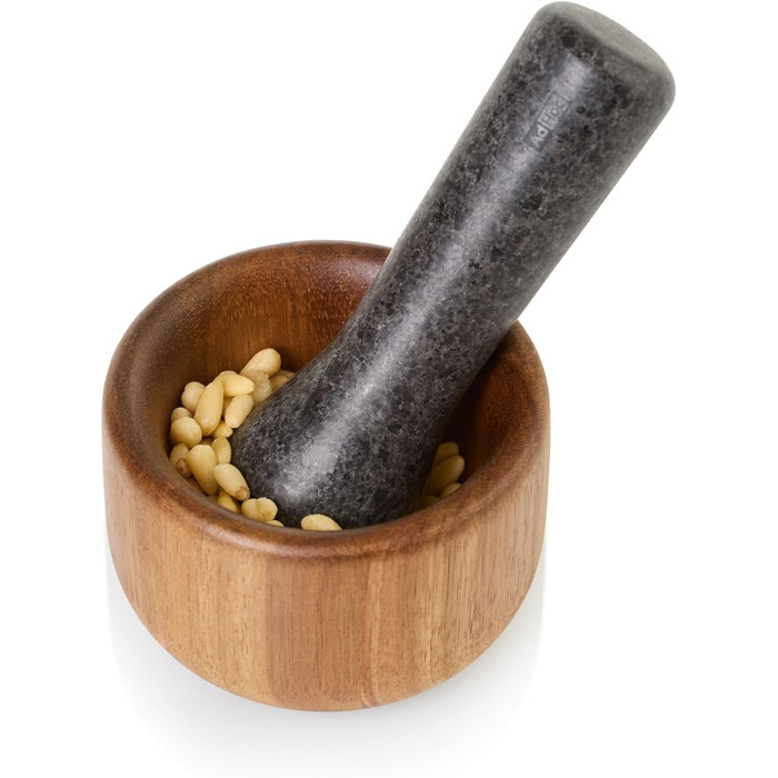 Набір для стукання спецій AdHoc MO42 | Дерево акації та граніт | Ø 9 см